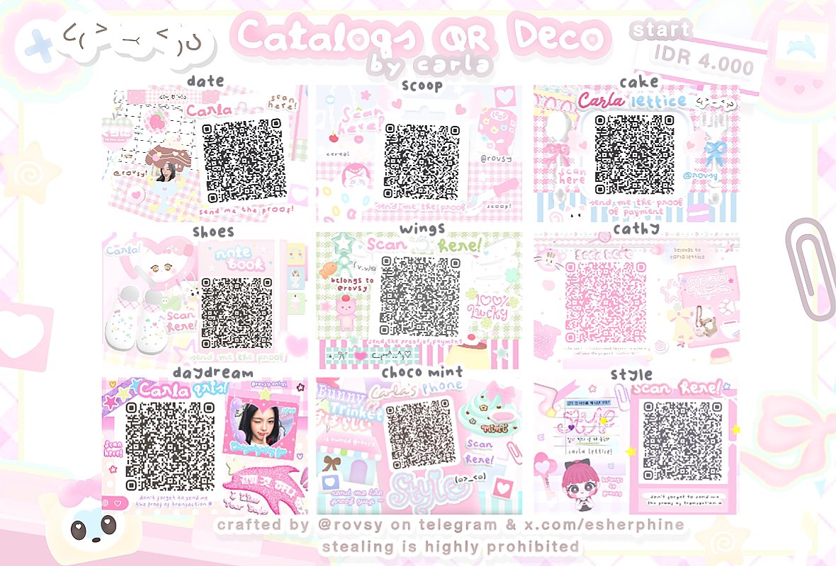 hayyi qr deco siap dibeli onli 4-6k 🍭 t.me/rovsy #zonauang c