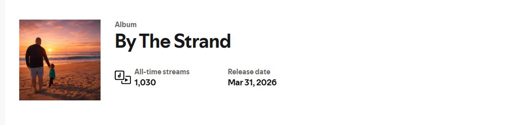 palmerdotron's tweet image. Most people here know me from Moku.

But in between grinding Grand Arena and making questionable roster decisions, I’ve been building a music project called ItsPalmer.

Just crossed 1,000 streams.

Personal favourites so far are Low Tide, Live For The Weekend, and Summer Days.