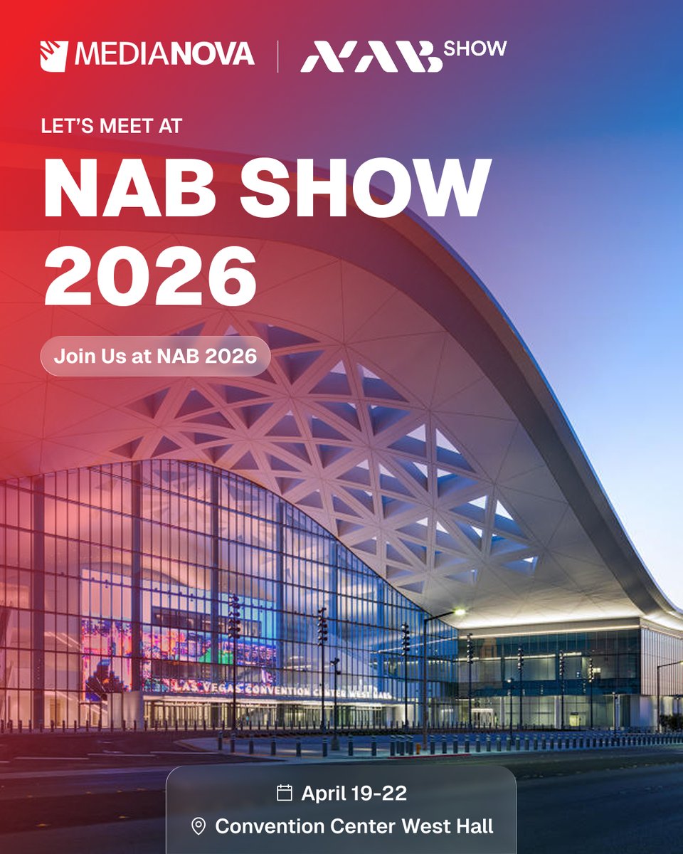 Medianova_CDN's tweet image. We’re at NAB Show 2026 in Las Vegas.

Discover how Medianova powers streaming with real-time observability, advanced CDN, and high-performance delivery.

📍 West Hall
📅 April 19–22

Book a meeting: hubs.li/Q04bWfQz0

#NABShow2026 #Streaming #CDN #OTT #Medianova