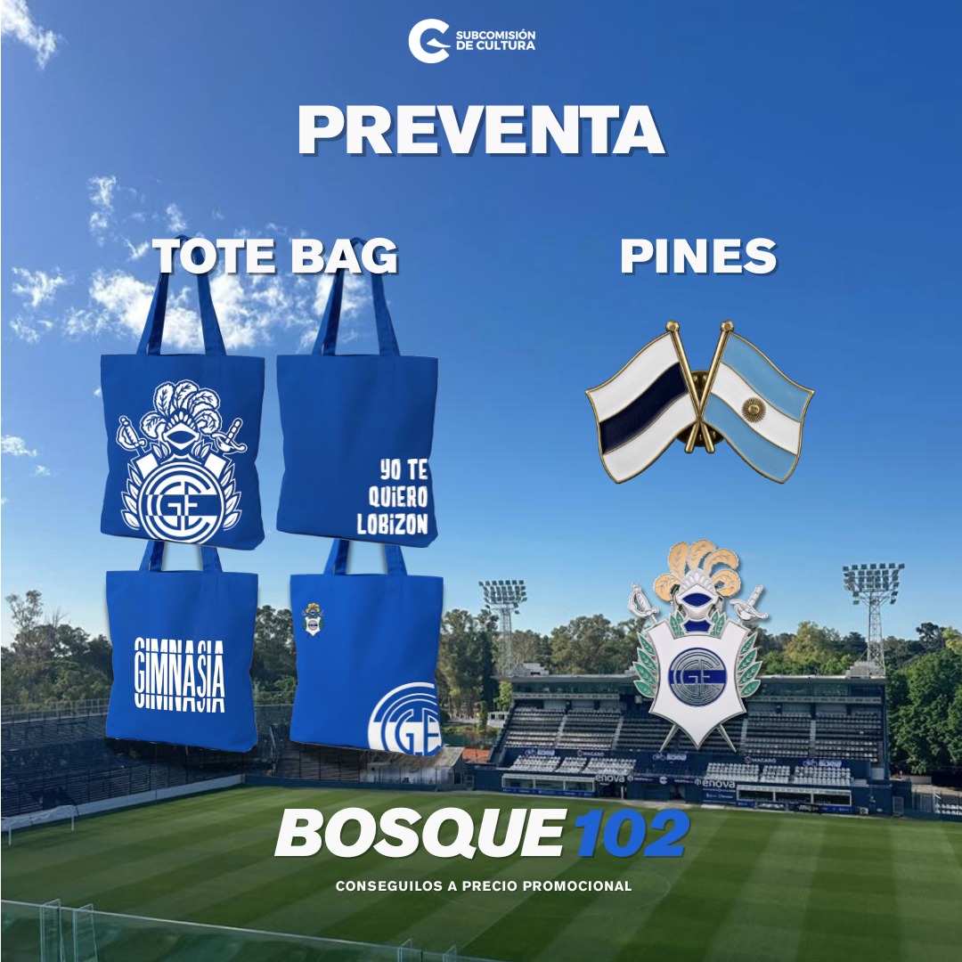 🌳🐺 ​ÚLTIMOS DIAS DE PREVENTA! Apurate que va quedando poco!
​✨ Tote Bags triperizadas.
📌 Pines alucinantes
​👉 Hacé tu pedido acá: culturacge.short.gy/GORA3G
​¡No te duermas! ⏳
#CGE #GELP

<a href="/gimnasiaoficial/">Club de Gimnasia y Esgrima La Plata</a>
