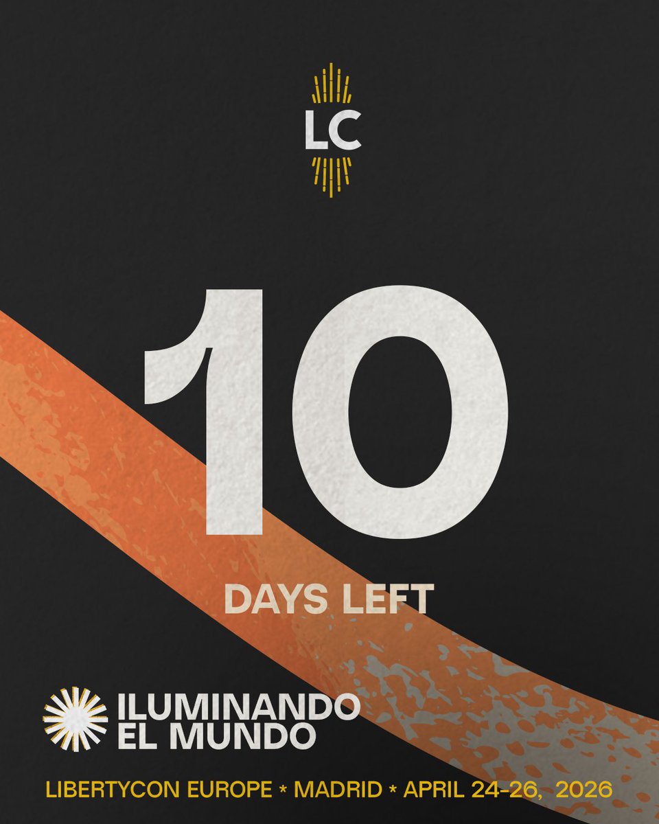 SFLSpain's tweet photo. 🎵 ¡Es la cuenta regresiva final! 🎵
Solo quedan 10 días para LibertyCon Europe 2026 
Más de 500 amantes de la libertad. Madrid. 24–26 de abril.
No te lo pierdas, regístrate aquí 
https://t.co/CwO6UGaI7A https://t.co/ovCGE33d13