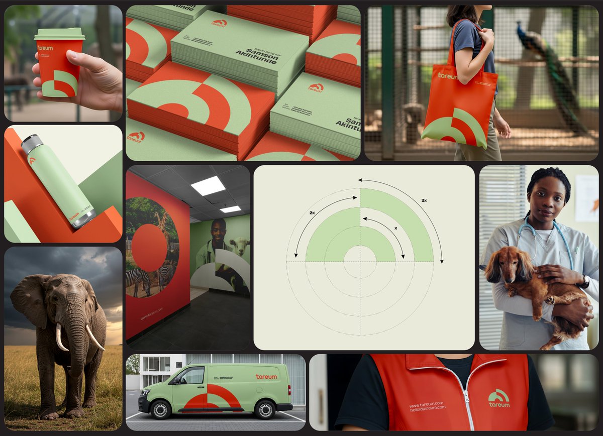 Brand design for Tareum, a zoo and animal care brand.