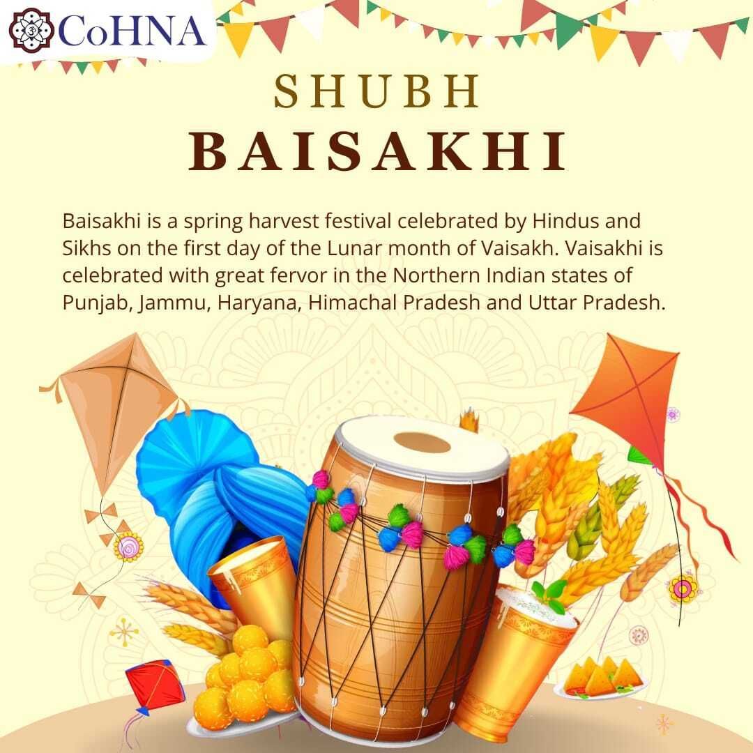 CoHNAOfficial's tweet photo. May this vibrant festival bring you abundant happiness and success. Greetings from CoHNA on the occasion of Baisakhi! 

To know more about this auspicious day , visit https://t.co/uwd8yKC9q1

#baisakhi  #vaisakhi #SikhCommunity #hinduculture  #Cohna https://t.co/Lj5JNGRrn6