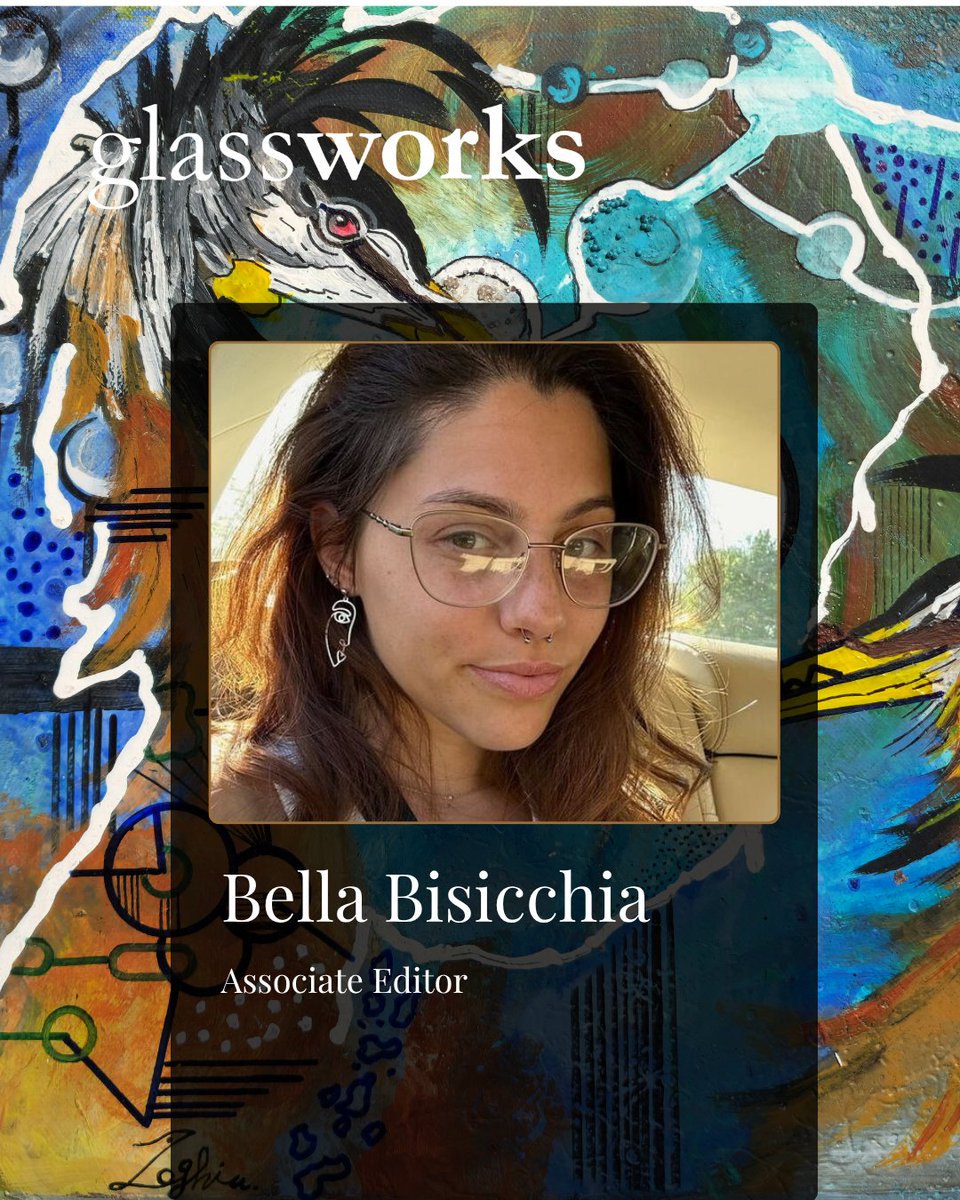 rowanglassworks's tweet image. For this #TakeoverTuesday, meet Associate Editor Bella Bisicchia! Bella seeks stories that stay with her long after the last page. She is particularly drawn to prose that is clever, quirky, and refreshingly original.

#Glassworks #LitMag #AssociateEditor #WritingKicksGlass