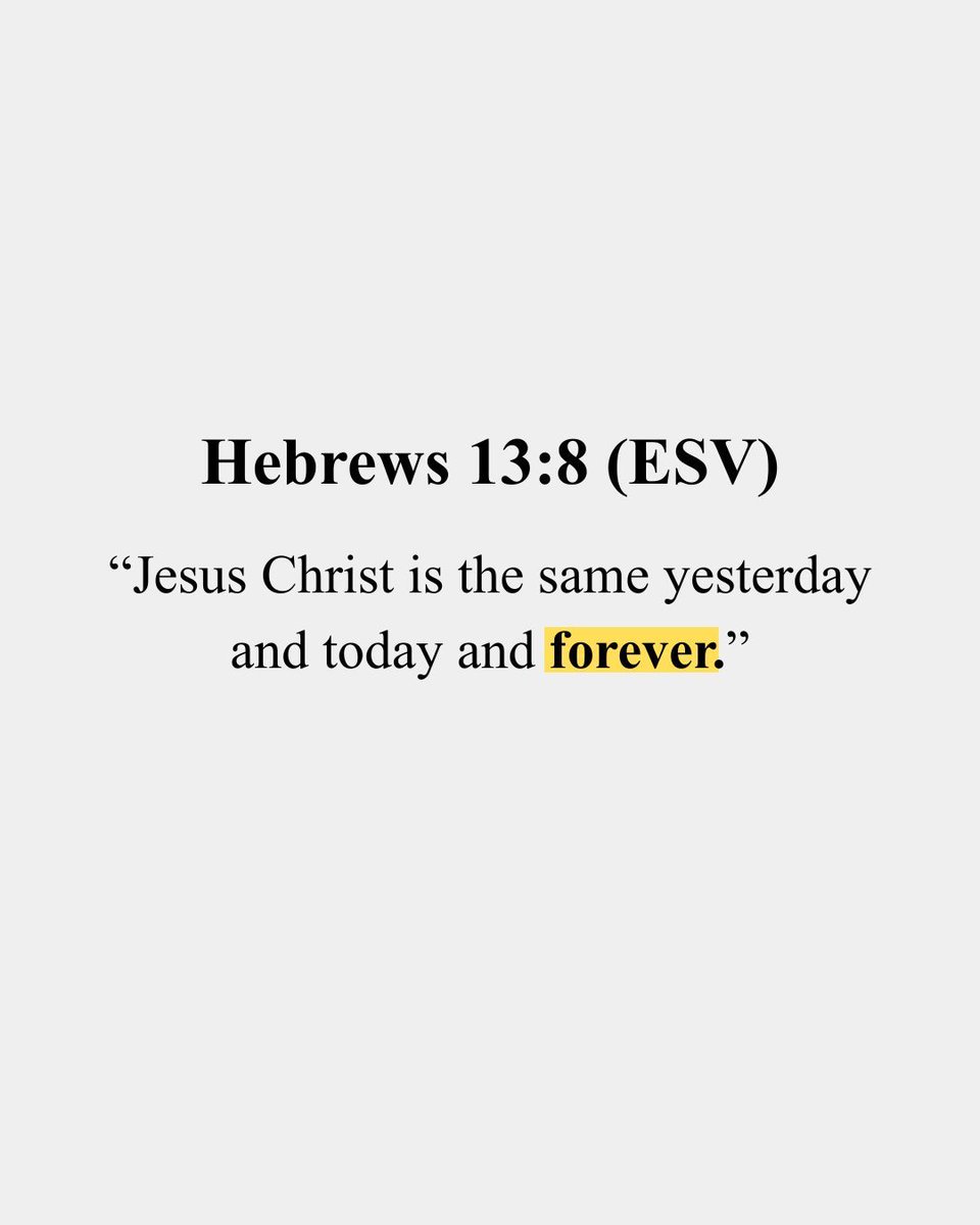 BillyHallowell's tweet image. Everything around you changes but Jesus doesn’t.

That kind of stability is rare in this world.
And it’s exactly what we need.

#UnchangingGod #JesusChrist #ChristianFaith #HopeInJesus #BibleVerse