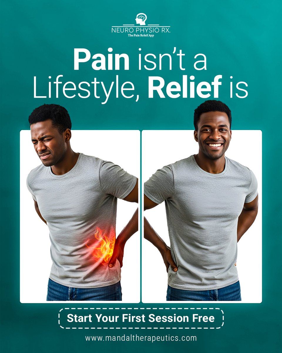 NeurophysioRx's tweet image. You don't have to just live with #backpain. Too many people treat daily #stiffness like it's just a normal part of their routine, but relief is actually possible. 

Download Neuro Physio Rx today.  

Google Play: bit.ly/41NxDLO
AppleStore: bit.ly/4iulL6E