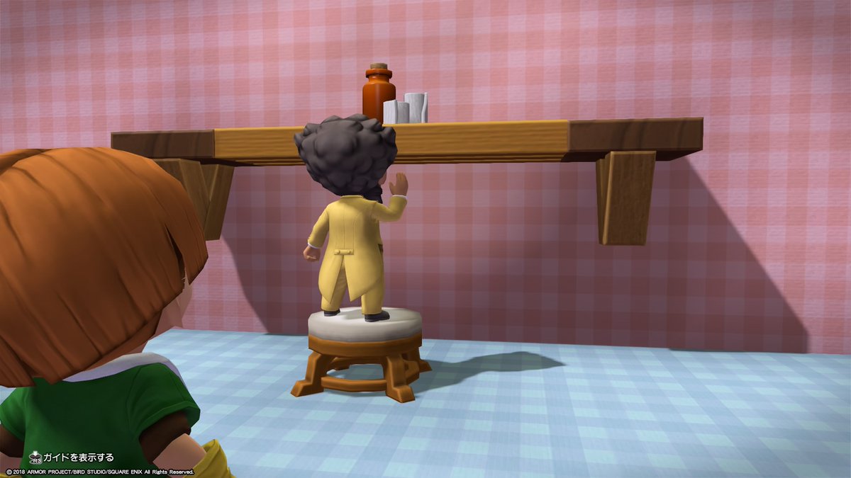 ミニオブジェ第2514弾は、クッションいす！(ver2)🪑(DQB等)

ド「クッションが付くことによって、デメリットも生じているな」

ポ「え？座り心地が良くなったのにっスか？」

ド「踏み台にした時に、安定が悪いであろう？」

そもそも踏み台にしないで💦(*/ω/) #DQB2 #ミニビルド #良い椅子の日