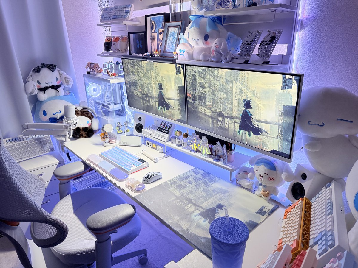 3_hyokkori's tweet image. White……A town bathed in the morning sun🌅
#desksetup #WALLHACK