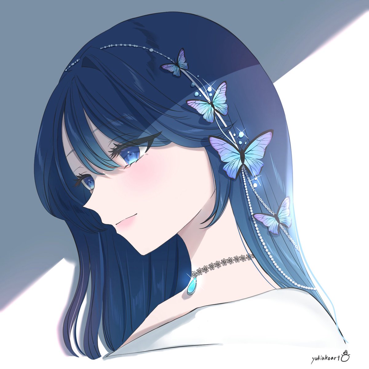 『蝶の髪飾り』

#OC #illustration