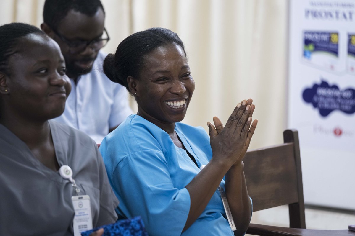 groupfhl's tweet photo. From the gallery to the hospital wards! On Saturday, April 11th, 2026, the FHL Group Africa team visited the Breast Unit at Korle-Bu Teaching Hospital to hand over the proceeds from our Art for Breast Cancer campaign. https://t.co/Ec3XgrqADk