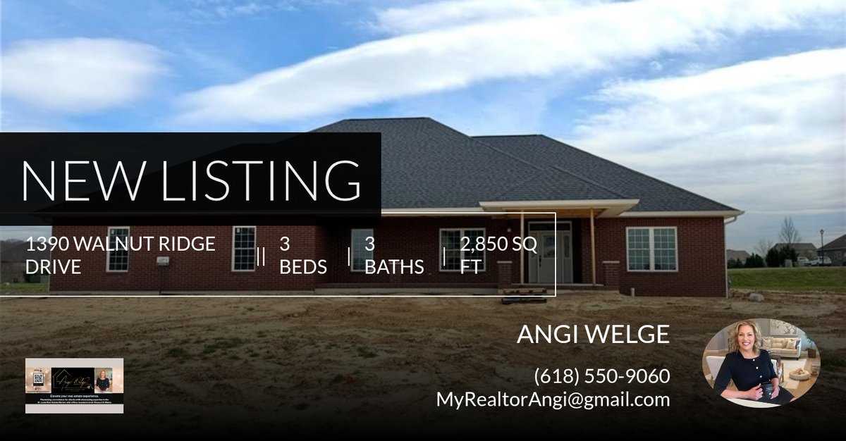 MyRealtorAngi's tweet photo. 📍 New Listing 📍 Take a look at this fantastic new property that just hit the market located at 1390 Walnut Ridge Drive in Columbia. Reach out here or at (618) 550-9060 for more information https://t.co/dKUTaGmwUj https://t.co/LPMUOdlsVP