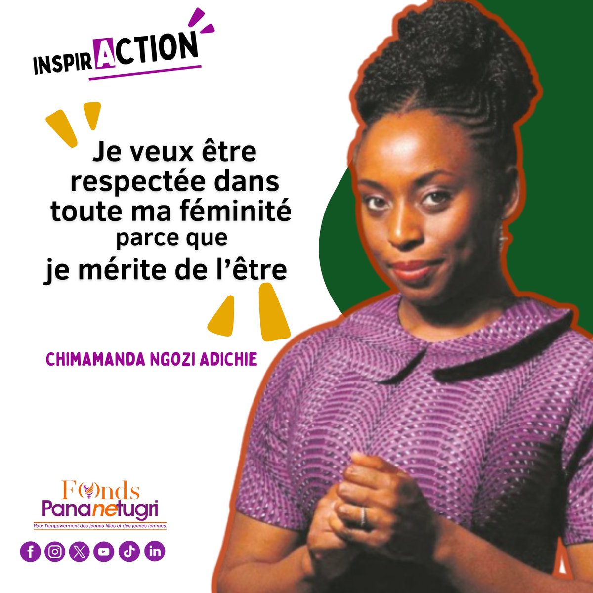 FondsPananetugr's tweet photo. Bonne semaine à tou.te.s
#InspirAction #FondsPananetugri #feminite https://t.co/fy1OwzqrQr
