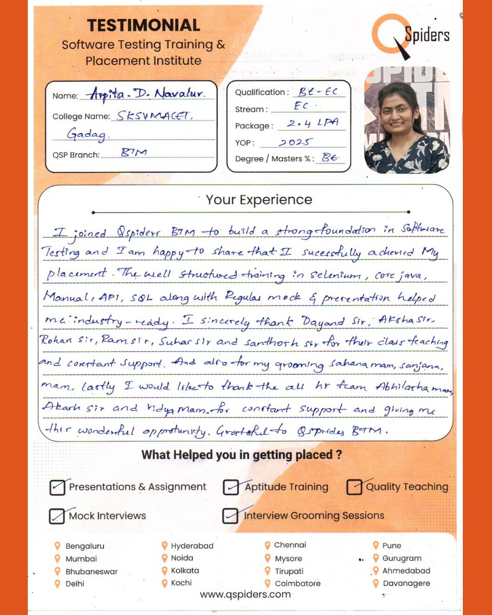 QSpiders, JSpiders & PySpiders BTM Layout tweet media