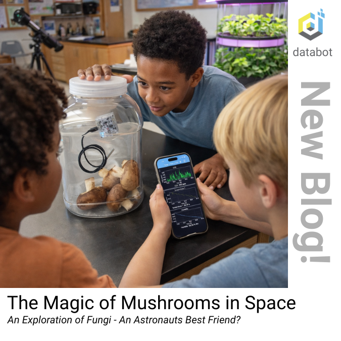 Databot6's tweet image. 🚀🍄🚀 Mushrooms in space?

These 5th graders are exploring how fungi could support life beyond Earth—using databot to track real data (CO₂, temp, humidity).

From observation → understanding.

Read more: na2.hubs.ly/H04SNCZ0

#STEMeducation #SpaceEducation #DataScience