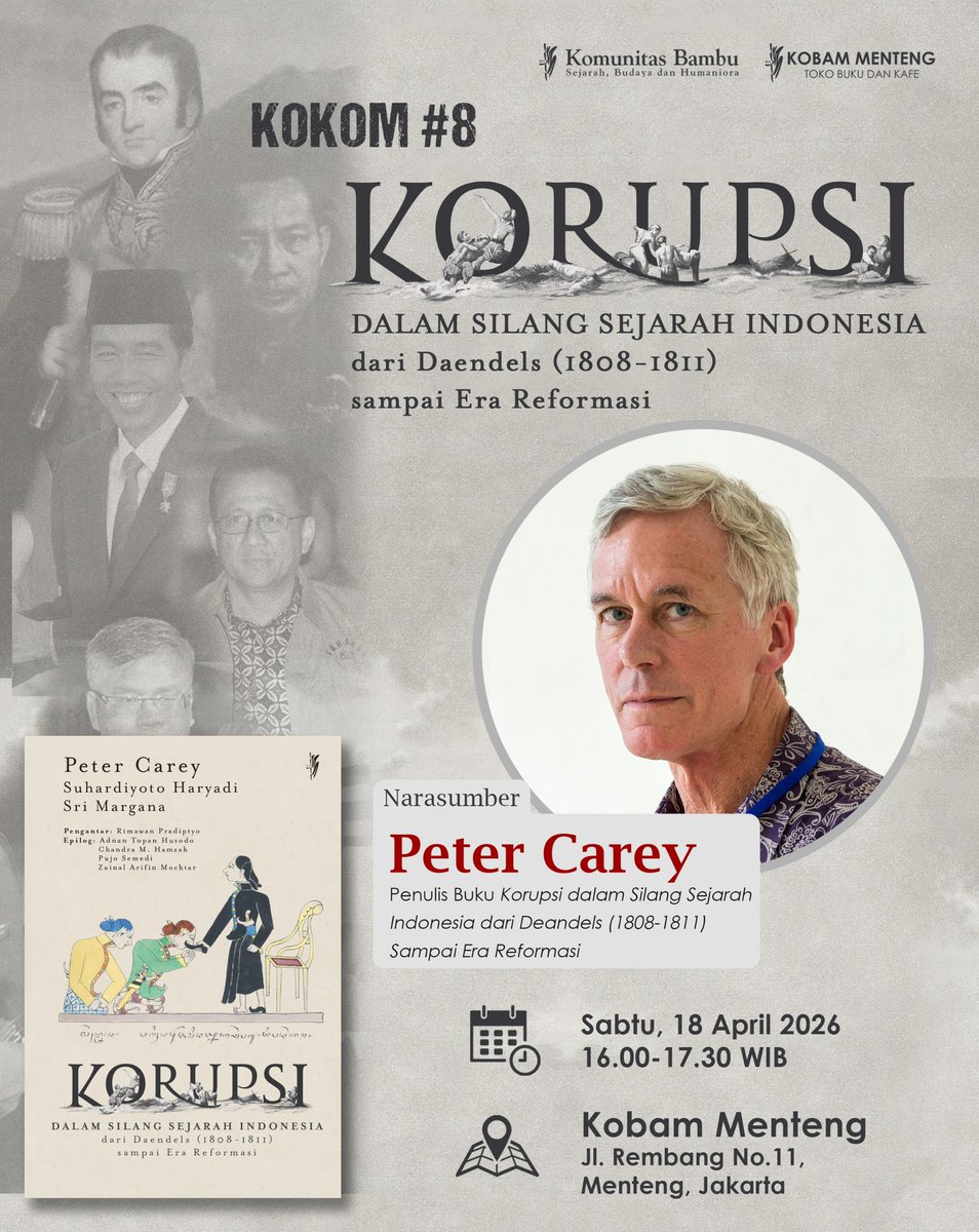 KomunitasBambu's tweet photo. Korupsi di Indonesia bukan sekadar penyimpangan, ia seperti tradisi panjang yang terus diwariskan. Dari masa Herman Willem Daendels hingga era Reformasi, praktik ini selalu menemukan bentuk baru dalam setiap zaman. https://t.co/Y59e6jQ1SD