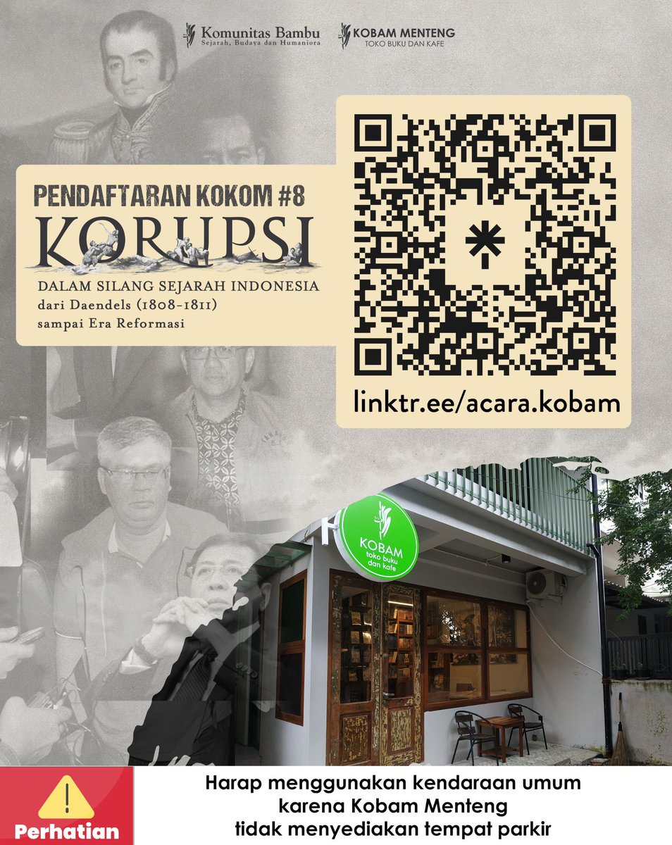 KomunitasBambu's tweet photo. Korupsi di Indonesia bukan sekadar penyimpangan, ia seperti tradisi panjang yang terus diwariskan. Dari masa Herman Willem Daendels hingga era Reformasi, praktik ini selalu menemukan bentuk baru dalam setiap zaman. https://t.co/Y59e6jQ1SD
