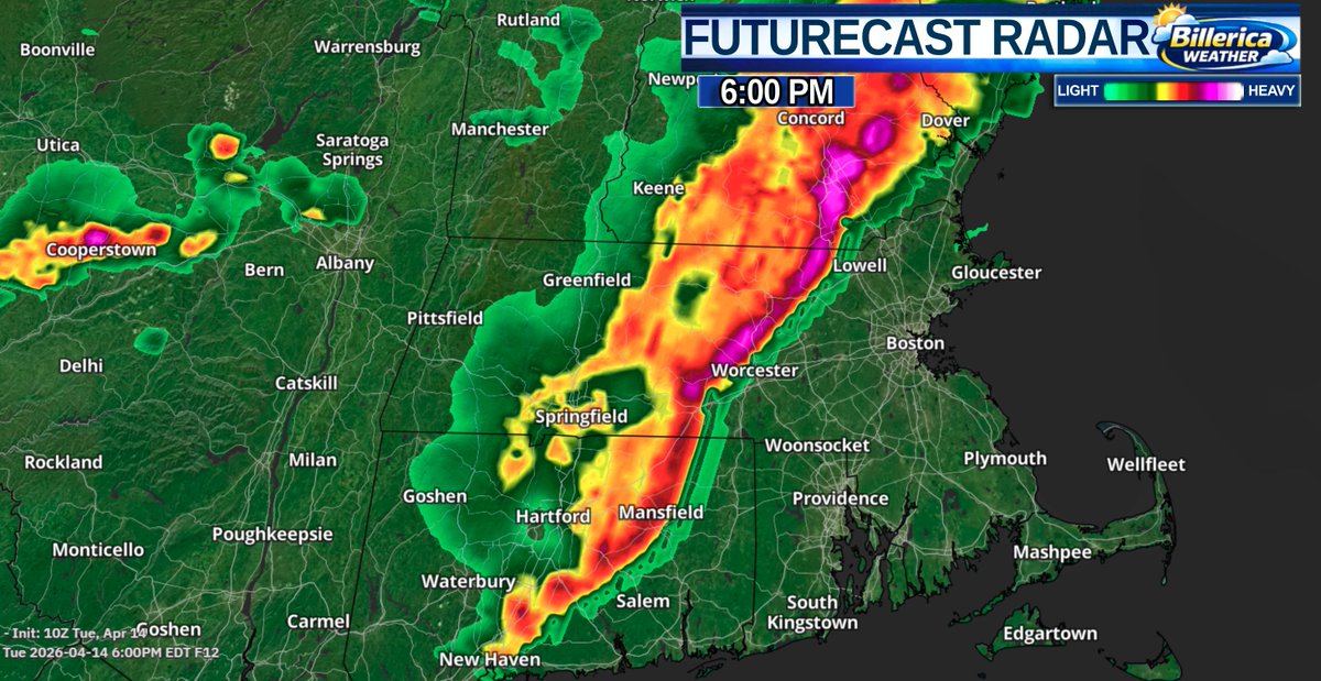 Western &amp; parts of Central, MA see an elevated risk of severe storms with main risks for damaging wind. Timing will be after 4-6 West/Central weakening as they arrive in the east around 7pm. Brief heavy rain is also likely. #mawx #snewx
