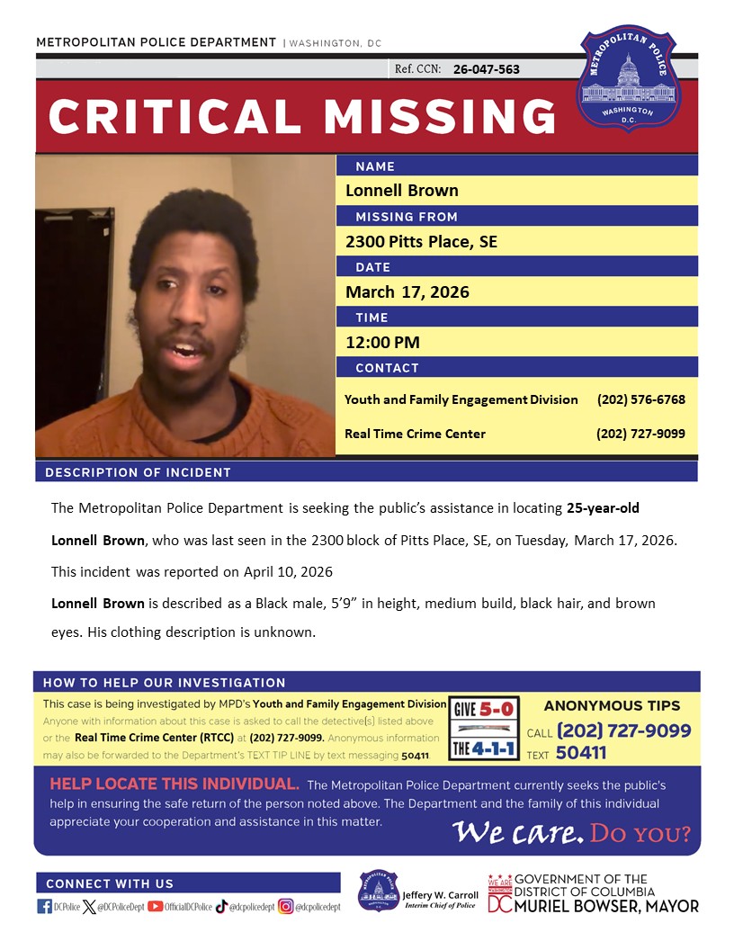 DC Police Department tweet media