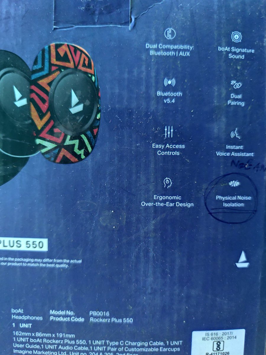 Chatur0872789's tweet photo. @letsblinkit  I purchased boAt Rockerz Plus 550 from your platform. The product listing clearly mentioned ANC, but the delivered product does not have ANC.   Your support team refused refund and closed my complaint. This is misleading advertisement.
. #Blinkit #ConsumerRights https://t.co/4Ph6wEXvkj