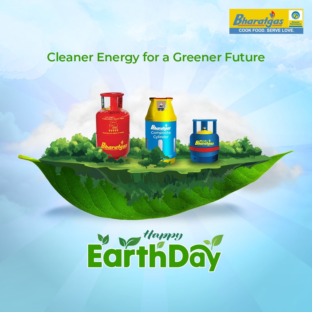 BPCLLPG's tweet image. A small shift towards cleaner energy can make a big difference to the planet we call home.
Let’s choose better, this Earth Day and beyond.

#Bharatgas #LPG #EarthDay #CleanEnergy #SustainableLiving