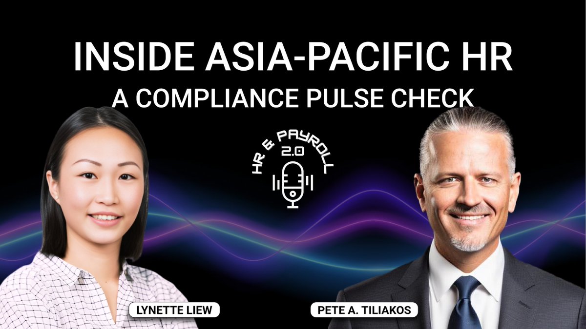 PeteTiliakos's tweet image. On the latest episode of the @HRPAYROLL2_0...I caught up with #APAC #compliance expert Lynette Liew of @Links_Asia for a pulse check on one of the most complex and fast-moving regions in the world of work.  
youtube.com/watch?v=AnFy6s…