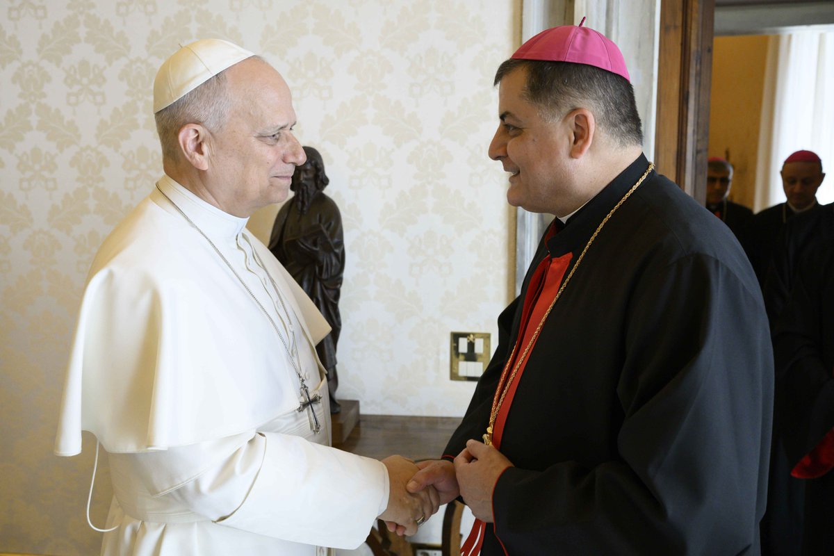 baselyaldo's tweet photo. with H.H Pope Leo XIV in Vatican 10 April 2026
لقاء الاساقفة الكلدان مع قداسة البابا لاون الرابع عشر https://t.co/NI21bRM6TH
