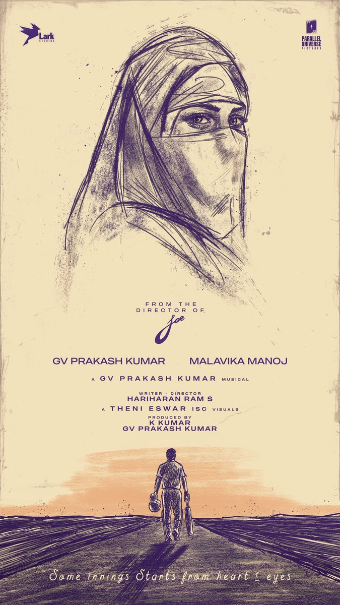ChandruReviews's tweet image. A love story in a cricketer’s journey ❤️🏏

@gvprakash &amp;amp;  @imalavikamanoj 💕
unite for a soulful romance ✨
Directed by  @hariharanram24 🎬
After the #Blockbuster #Joe 💘

Get ready for a heart felt romantic flick 💫🔥
#GVnext
