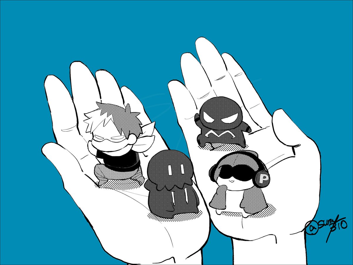 リクエスト頂きました「手のひらサイズマスコット彼ら」です
リクありがとうございました！