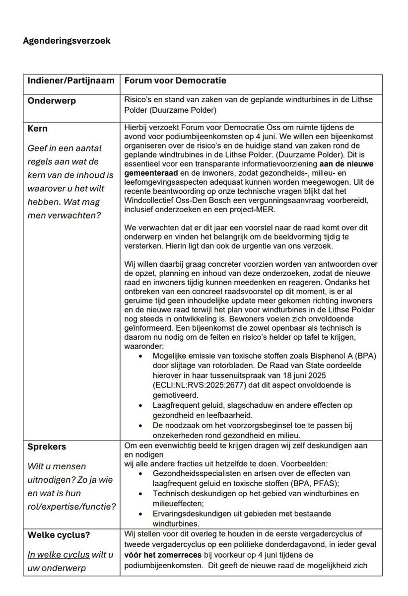 FvdOss's tweet photo. A.s. donderdag dient #FVDoss in de agendacommissie een verzoek in voor een openbaar overleg over de beoogde windturbines in de Lithse Polder #podiumbijeenkomst
We willen de nieuwe raad &amp; inwoners spoedig informeren #volksgezondheid
En chapeau voor boer André👇  #weidevogels #FVD https://t.co/nzaTceJQis
