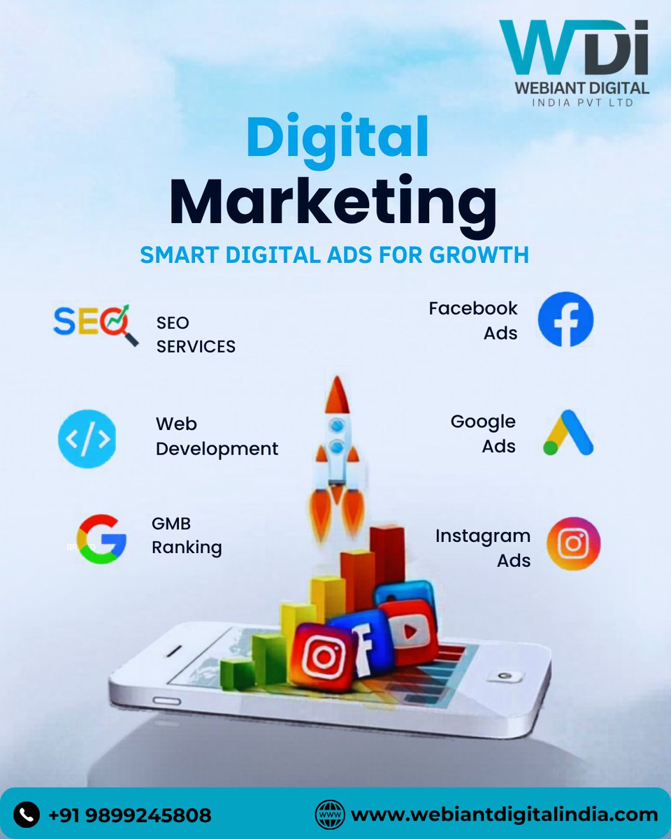 webiantdigital's tweet photo. 🚀 Ready to grow your business online?
Turn clicks into customers with smart, data-driven digital marketing strategies. 
𝐂𝐨𝐧𝐭𝐚𝐜𝐭 𝐮𝐬 𝐭𝐨𝐝𝐚𝐲!
☎️- +91 9899245808
📩- info@webiantdigital.in
🌐- https://t.co/DEhwmcwoQ8 https://t.co/kMhmBf1AqY