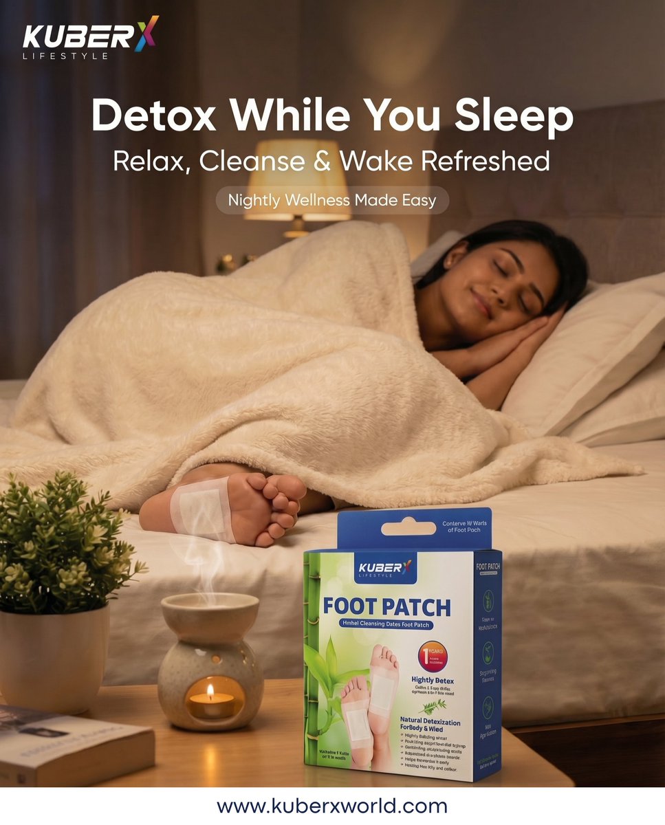 kuberxofficial's tweet image. Sleep better, wake up lighter. 🌙✨
Detox, relax &amp;amp; refresh overnight with KuberX Foot Patch 🌿💆‍♀️
Wake up energized, every day.

#KuberXLifestyle #FootPatch #NaturalDetox #HealthyLiving