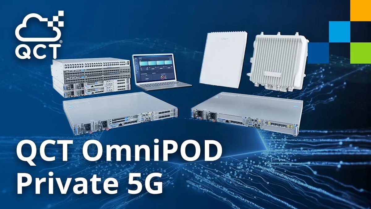 QuantaQCT's tweet image. Wi‑Fi and public networks work for daily tasks, but it’s a different story for mission critical, time-sensitive operations.
💡 Learn how @QuantaQCT OmniPOD #Private5G powers industrial sites with deterministic latency and reliability: youtu.be/EW4kC8vTR38
