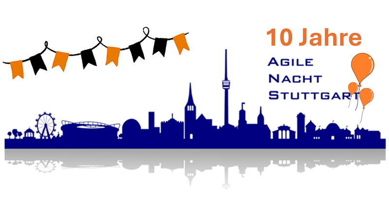 mITblick's tweet photo. 10 Jahre #AgileNachtStuttgart 🥳 
Was war, was ist, was kommt?  Klassentreffen, Wiedersehen und Blick in die Zukunft am 20. April. 
Mit Sektempfang und vollem Programm - wir freuen uns auf Euch! 
Anmeldung: https://t.co/1PIYBzA8Wc https://t.co/OJgR4G7wyJ