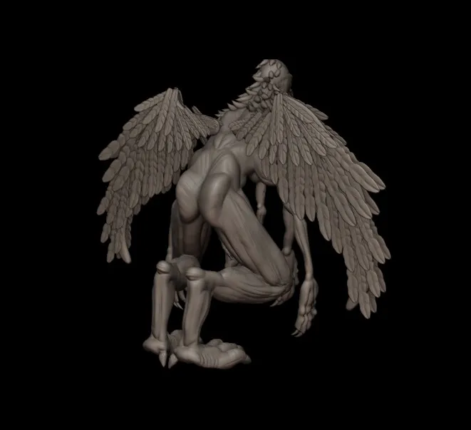 NebryxBarmaley's tweet photo. Dark winged creature concept for Roblox. Sculpted with focus on silhouette, anatomy, and layered feathers. 

By Nebryx Studios

 #RobloxDev #RobloxStudio #3DModel https://t.co/eR6RGBKNPQ