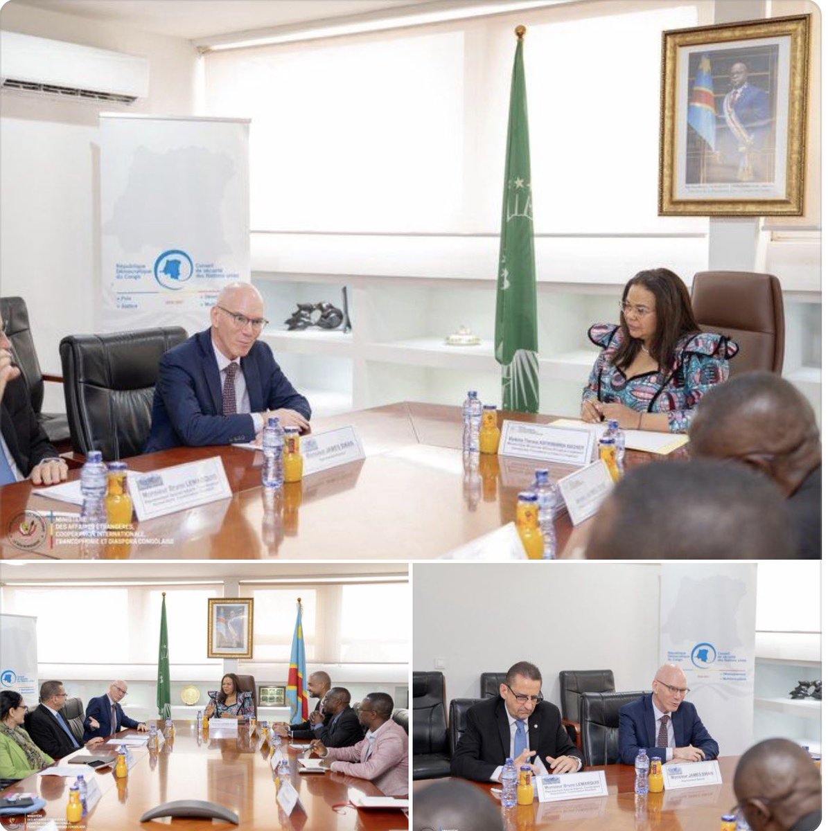 tresorkanda2's tweet image. 🇨🇩 | Ce mardi 14 avril 2026 à Kinshasa, capitale de la République démocratique du Congo, la Ministre d’État en charge des Affaires étrangères, Thérèse Kayikwamba Wagner, a reçu en audience Monsieur James Swan, Représentant spécial du Secrétaire général des Nations Unies et Chef