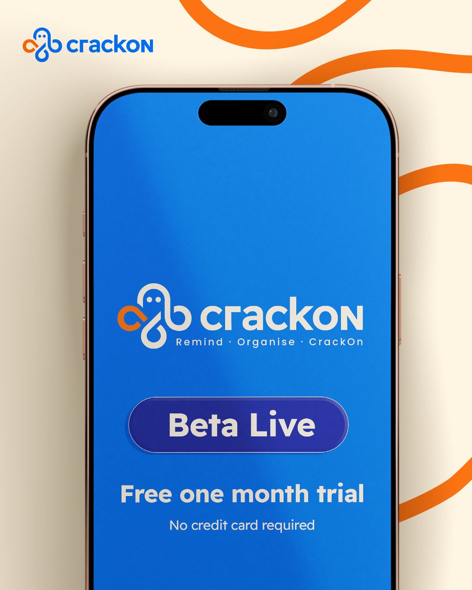 CrackOn_ai's tweet image. Say hello to CrackOn Beta 💬
From inbox chaos to calendar reminders (and yes, even those unread DMs), CrackOn keeps everything in check, all in one place.
Get started with your 30-day free trial.

#CrackOn #StayOrganised
