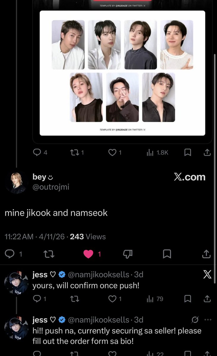 namjikooksells's tweet image. [ joy miner #njkblacklist - @outrojmi - DO NOT TRANSACT!]

claimed 4 army zone photocards from me, and i immediately notified them na push na once nacomplete na yung member claims. i followed up their order form today and they wanted to cancel their order na :/ please don't
