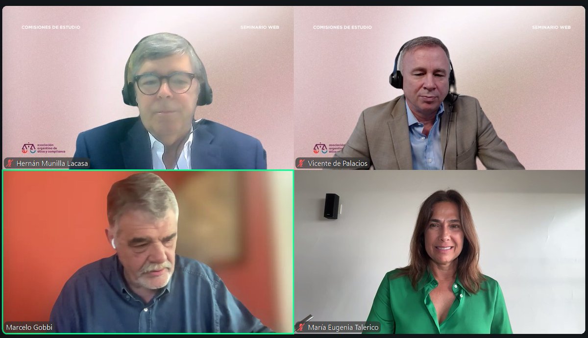 AAECOMPLIANCE's tweet image. #AHORA. ¡Actividad de la Comisión de #Compliance Penal Estratégico!

💬¿Rige compliance en la actuación de quienes ejercemos la abogacía como profesión?

👥 Junto a Hernán Munilla Lacasa y Vicente de Palacios y a los  #SPEAKERS María Eugenia Talerico y Marcelo Gobbi. 

#Ética