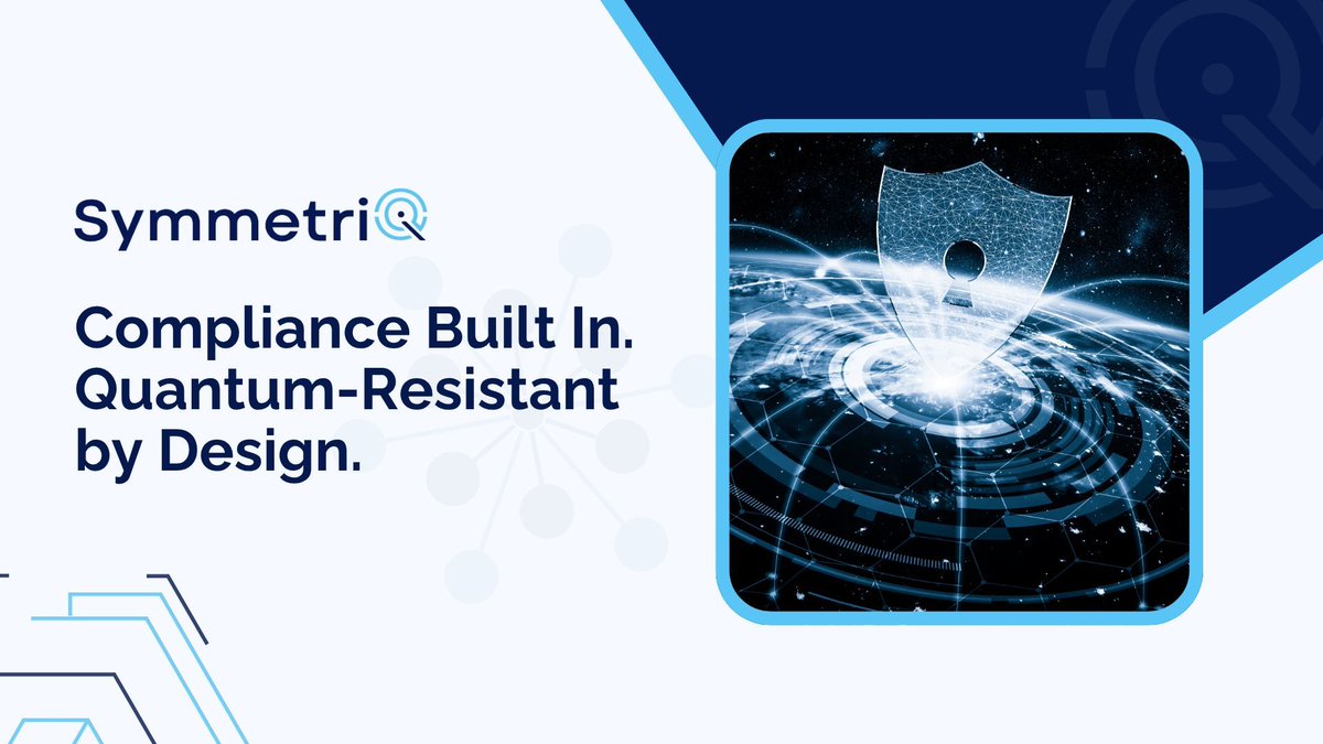 SYMQwallet's tweet image. 🤝 Compliance Built In. Quantum-Resistant by Design.

The future of #DigitalAsset security will not be won by protection alone.

It will belong to platforms that can secure transactions, support compliance, and adapt to what comes next without slowing everything down.

🌟