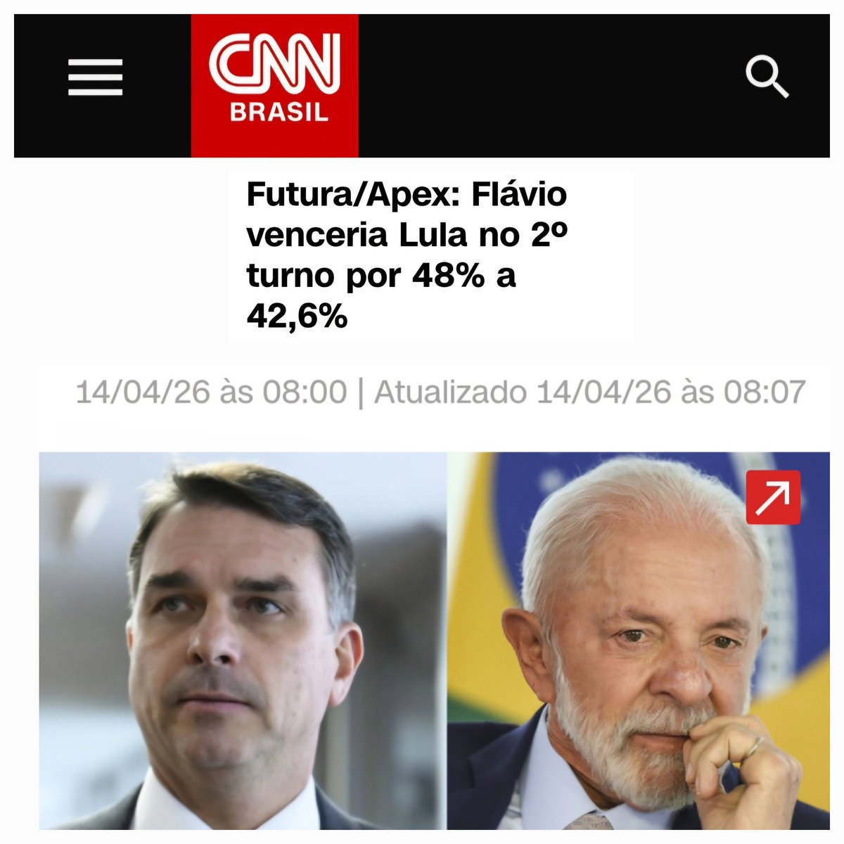 A cada pesquisa Flavio Bolsonaro amplia a vantagem sobre o ladrão