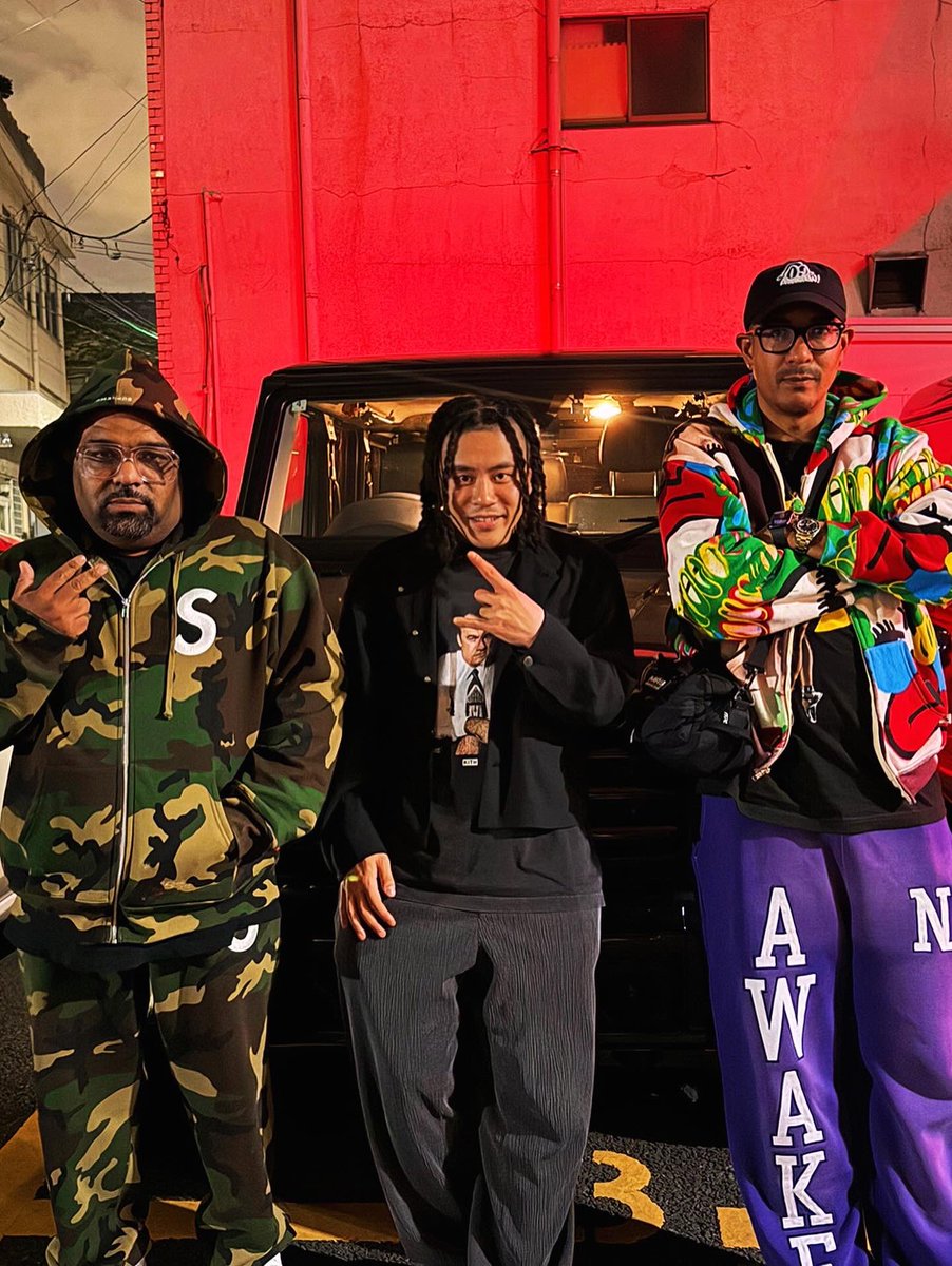 VIGORMAN_Info's tweet photo. We outside ⚡️
Dem just pull up inna Japan 🇯🇵🗼

w/ Silent Addy &amp; Disco Neil

2026.04.18 (Sat)
BASHMENT TOKYO @ 不眠遊戯ライオン https://t.co/Yf4ag98tBK