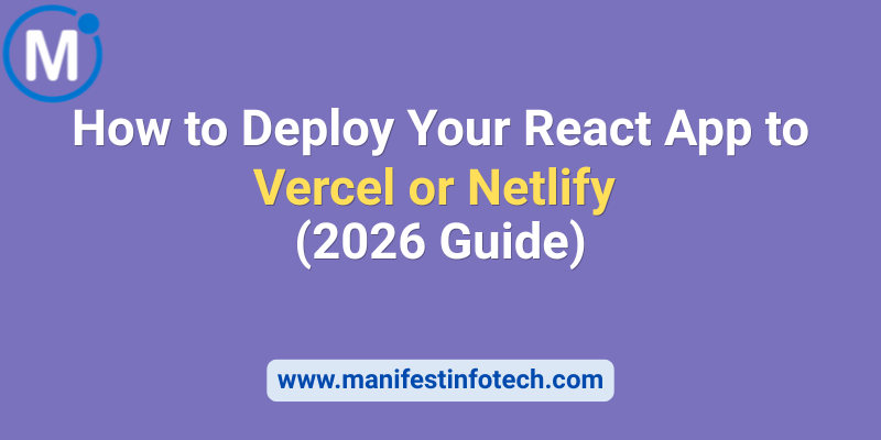 Manifest_info's tweet image. How to Deploy Your React App to Vercel or Netlify (2026 Guide)
manifestinfotech.com/how-to-deploy-…

#React #ReactJS #ReactDeveloper #ReactApp #DeployReactApp #ReactDeployment #Vercel #Netlify #VercelDeploy