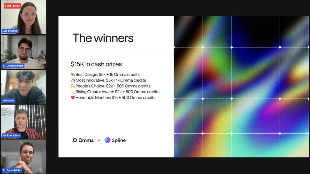 DmitryLepisov's tweet image. Yesterday I was honored to be a judge for the @omma_ai Buildathon livestream by @contra × @splinetool alongside an amazing group of creators.

What stood out to me: we’re finally at a point where creative people can build products without technical skills.

No getting lost in