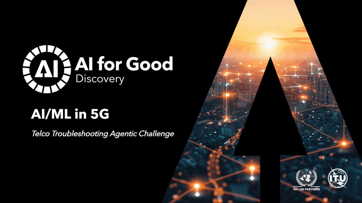 ITU's tweet photo. The Telco Troubleshooting Agentic Challenge is on!
Design a prototype showing how LLM-powered agents can enhance automated fault detection + resolution in telecom networks and help advance agentic AI systems https://t.co/54sjdz7FHG https://t.co/ZAerajwzzK