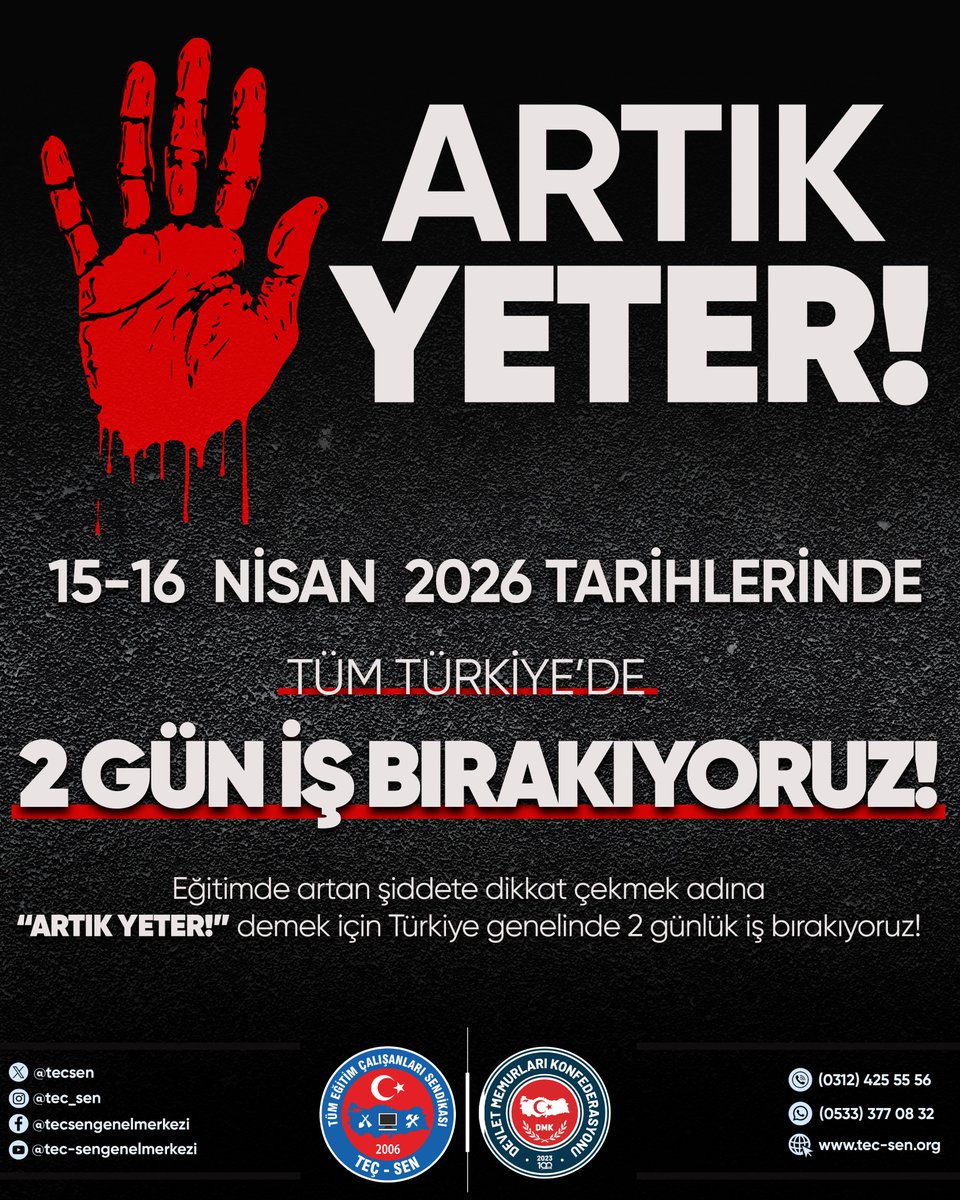TEÇ-SEN - Tüm Eğitim Çalışanları Sendikası tweet media
