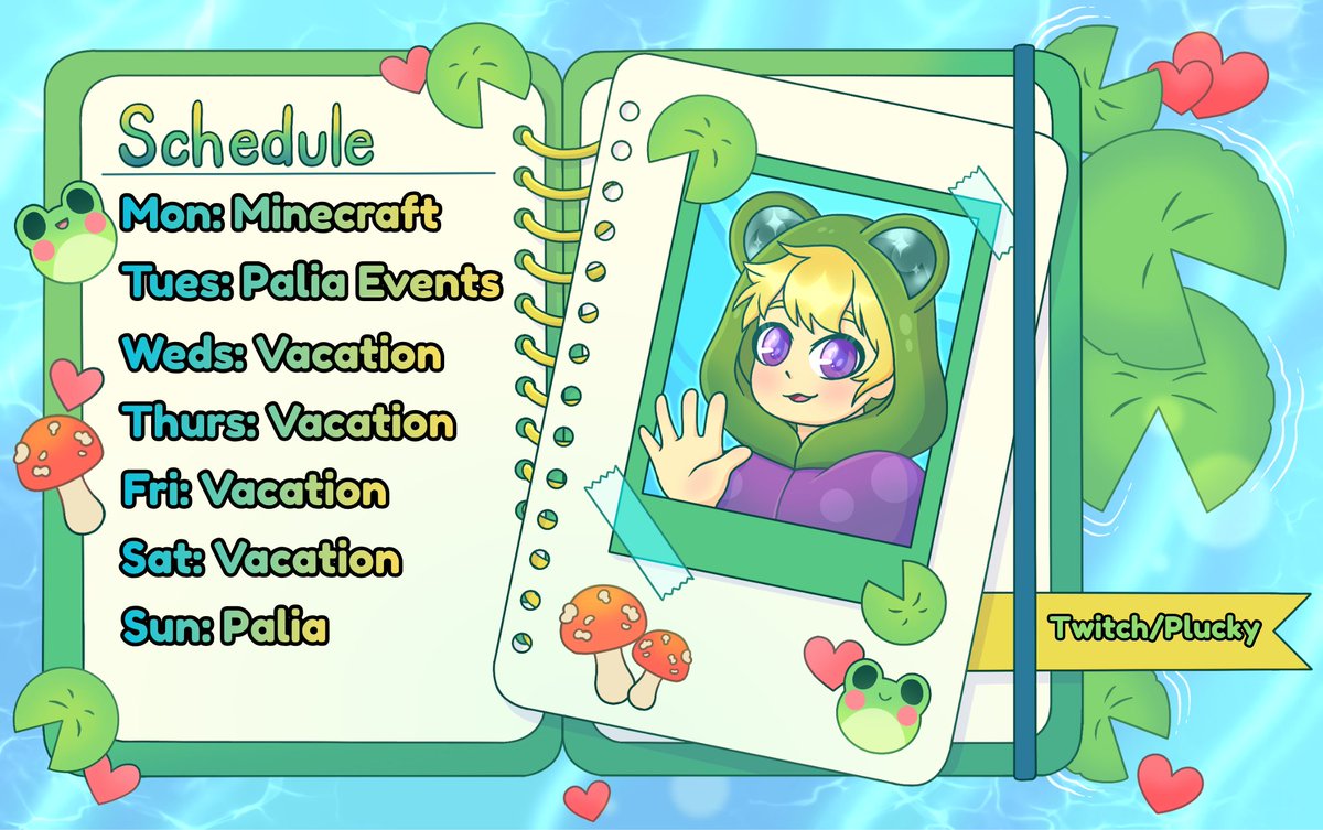 xpluckyvt's tweet photo. Guys are you looking for a cozy streamer that loves cozy games like @loftiadev  @playpalia  @animulanook or any cozy games heres my week this week. and new schedule by @the_goblinkiing https://t.co/xPiRnDQZx9