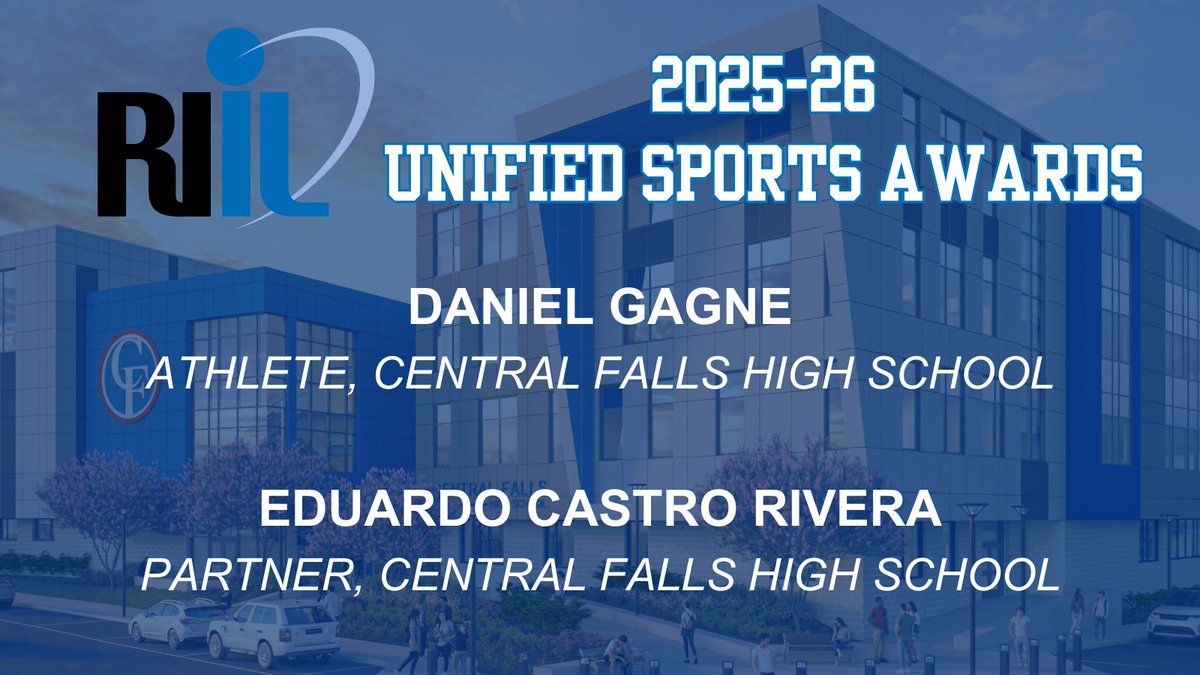 RIIL_sports's tweet image. 📢NEXT: Announcing the recipients of the 2026 RIIL Unified Sports Awards:
🏆Danie Gagne &amp;amp; Eduardo Castro Rivera of Central Falls High School.
#ChooseToInclude
#WeAreUnified
#Unified