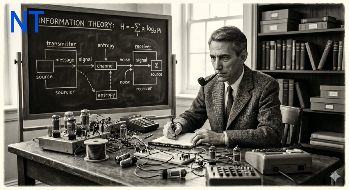 fjimenezmotte's tweet image. Celebramos la brillante mente de Claude Shannon, PADRE DE LA TEORÍA DE LA INFORMACIÓN, cuyo trabajo revolucionario sentó las bases de la era digital y continúa inspirando innovaciones en #TeoríaDeLaInformación, #Criptografía e #IA.  

nt-research-development.com/book/