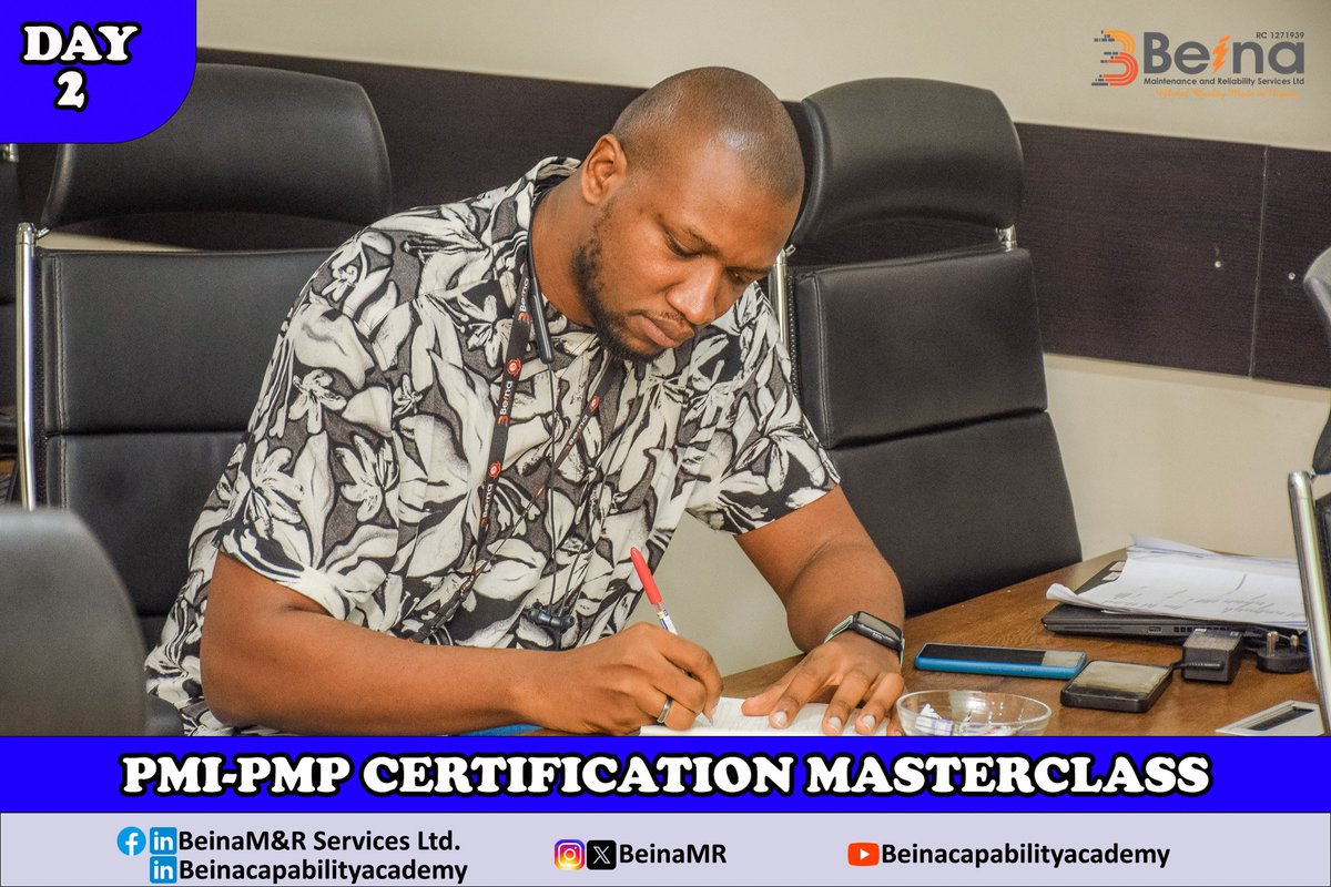 Day 2 of 5: 

Project Management Professional (PMI-PMP) masterclass Beina Maintenance &amp; Reliability Services Ltd. 
 
Today, we focused on Creating a High Performing Team in Module 1 of the PMP ECO and more.