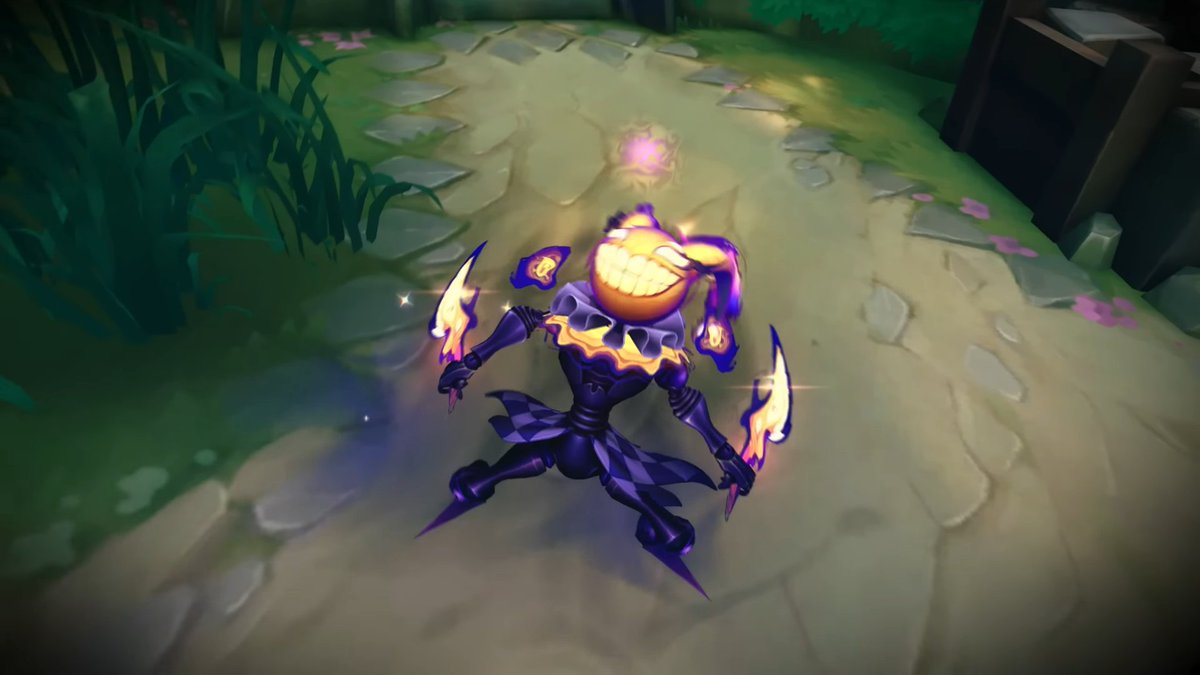 BessWisty's tweet image. Demon Vision Vayne (Legendary), Prestige Demon Vision Shaco, Demon Vision Kindred and Demon Vision Annie.